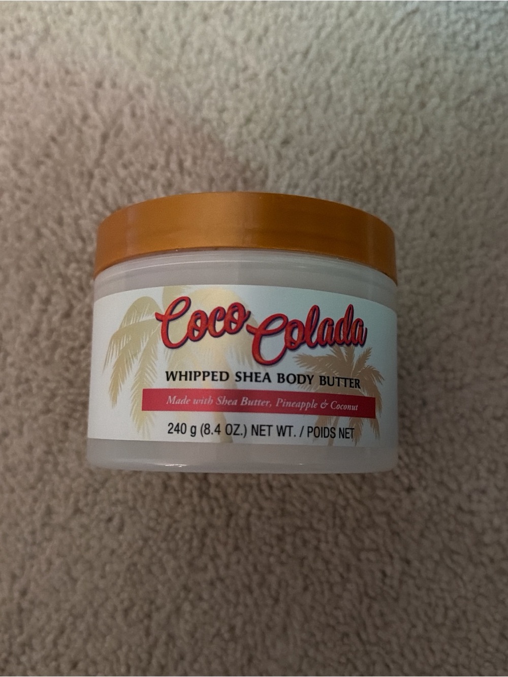 Coco Colada Whipped Shea Body Butter - Peach/Gold Jar